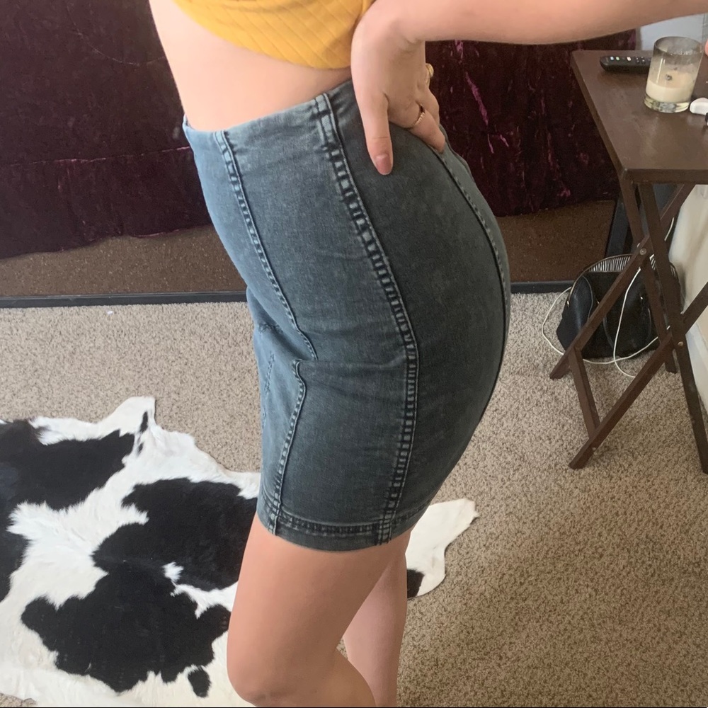 Free People denim skirt